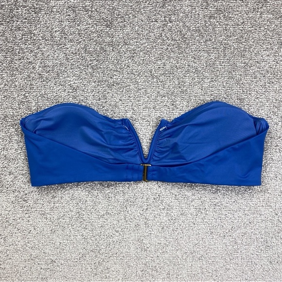Andie The Scala Top Extra Large Blue Bandeau V Neck Underwire Swim AT188-HRZ - Picture 3 of 10